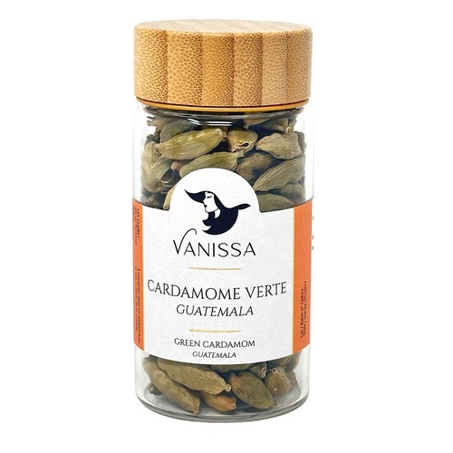 Vanissa Gr�ner Kardamom aus Guatemala - Edle Glasverpackung mit Bambusdeckel