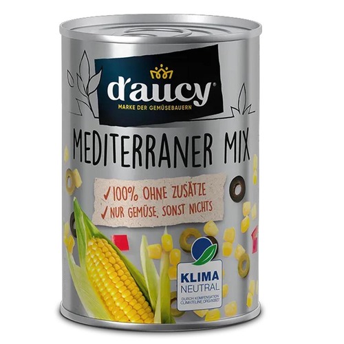 daucy Mediterraner Mix - 100% ohne Salz und Zuckerzusatz,    285g Dose