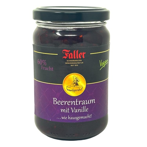Faller Beerentraum Konfit�re mit Vanille - Hausgemachter Fruchtgenuss mit 60% Frucht, 330g