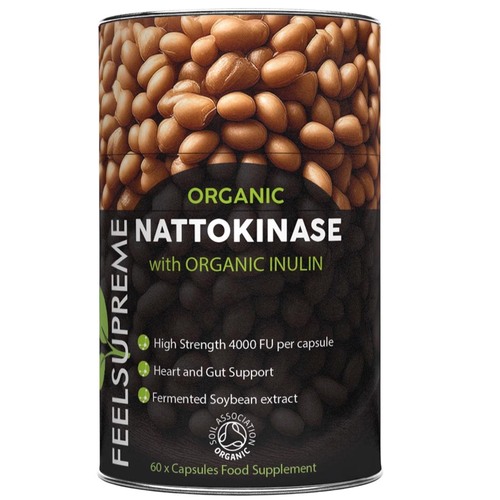 Feel Supreme Nattokinase mit Inulin - Organisch, f�r Verdauung & Wohlbefinden, 60 Kapseln