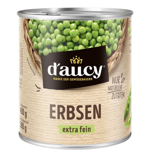daucy Erbsen extra fein (400g) - Zarte Spitzenqualit�t & erntefrischer Genuss