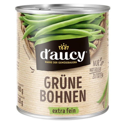 daucy Gr�ne Bohnen extra fein (400g) - Knackig & zart f�r Salat & K�che