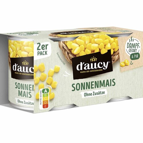 daucy Sonnenmais: Dampfgegart & extra knackig (2x150g) - Ohne Zus�tze