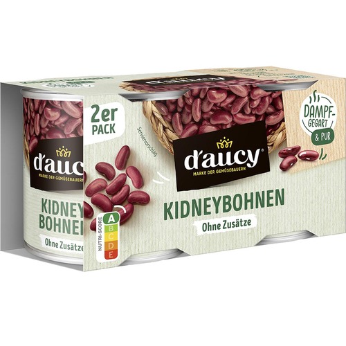 daucy Kidneybohnen: Dampfgegart & verzehrfertig (2x150g) - Ohne Zus�tze