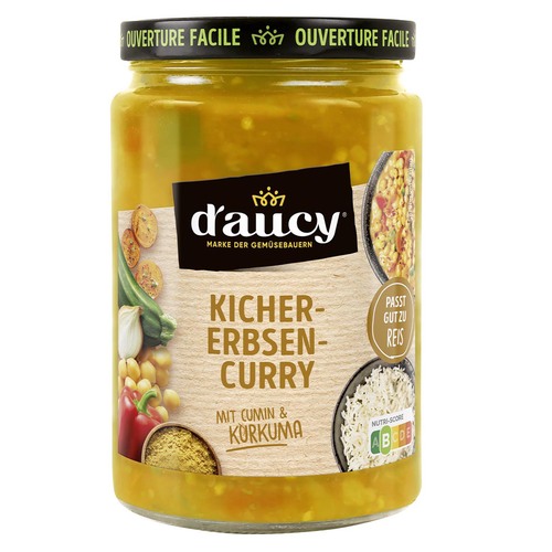 daucy Kichererbsen-Curry: Cremiges Fertiggericht mit Gem�se - 380g