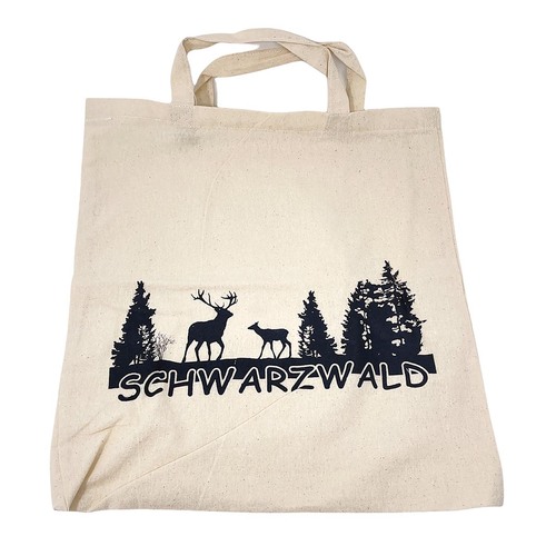 Authentische Schwarzwald Baumwolltasche: 100% Baumwolle, 38x42 cm, FeineHeimat