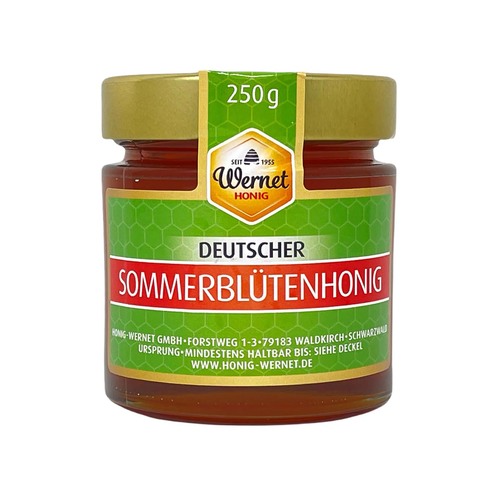 Honig Wernet Traditionsimker im Schwarzwald Deutscher Sommerbl�tenhonig 250g Glas