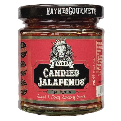 Haynes Gourmet Candied Jalapenos Red Rings - S��-w�rzige Genuss-Kandierte Jalape�os
