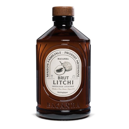 Bacanha Sirop Brut de Litchi Bio 400ml - Bio-Litschi-Sirup mit Bio-Rohrzucker