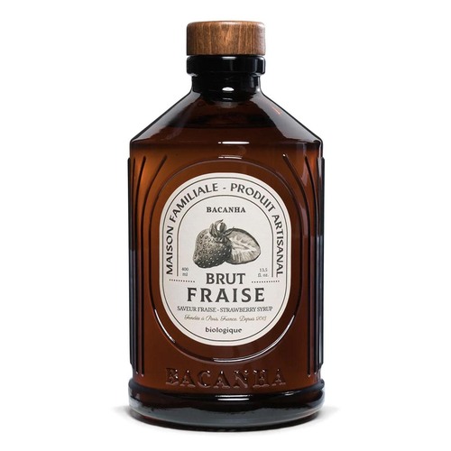 Bacanha Sirop Brut de Fraise Bio 400ml - Bio-Erdbeer-Sirup mit Bio-Rohrzucker
