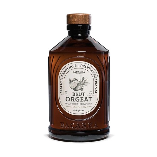 Bacanha Sirop Brut de Orgeat Bio 400 ml - Bio Orgeat Sirup mit Bio Rohrzucker