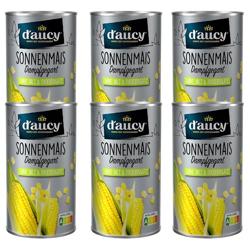 daucy Sonnenmais - 100% ohne Salz und Zuckerzusatz,   6 x 285 g