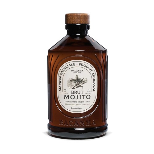 Bacanha Sirop Brut de Mojito Bio 400 ml - Bio Mojito Sirup mit Bio Rohrzucker