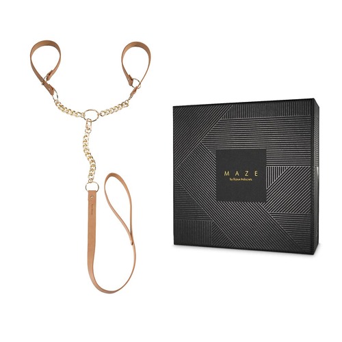 Bijoux Indiscrets T-Restraints Brown: Luxuri�se T-Fesseln aus Spanien