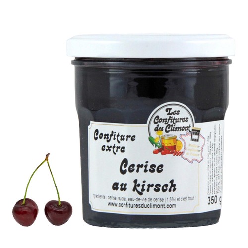 Les Confitures du Climont Kirsch Konfit�re extra mit Kirschwasser 350g - Handwerkliche Qualit�t