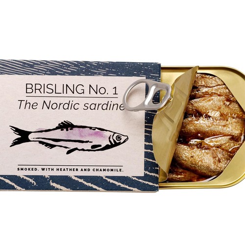 FANGST BRISLING No. 1: Ger�ucherte Nordsee-Sardine mit Heidekraut & Kamille