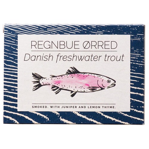 FANGST REGNBUE RRED: D�nische Forelle ger�uchert in kaltgepresstem Raps�l