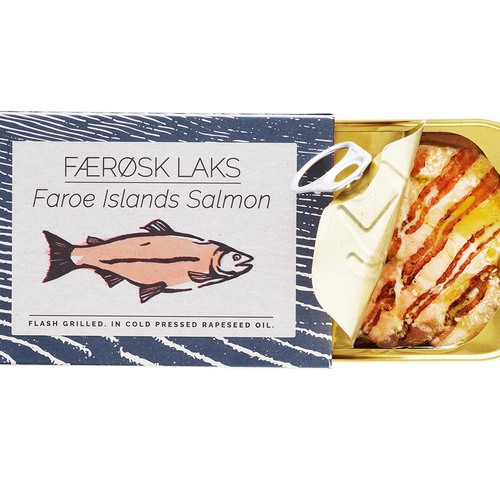 FANGST FAERSK LAKS No.1: Gegrillter F�r�er Lachs in kaltgepresstem Raps�l