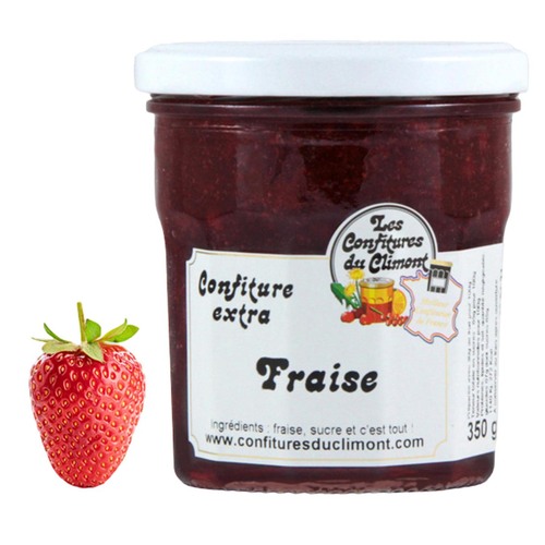 Les Confitures du Climont Erdbeere Konfit�re Extra - Handwerklich Hergestellt 350g