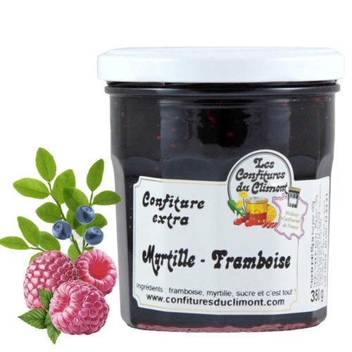 Les Confitures du Climont Heidelbeere-Himbeere Konfit�re Extra 350g