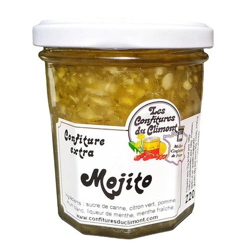 Les Confitures du Climont Mojito Konfit�re mit Rum und Minzlik�r 220g