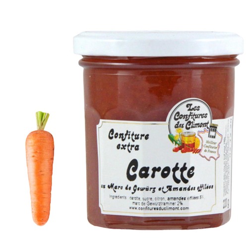 Les Confitures du Climont Karotten Konfit�re Extra mit Gew�rztraminer-Trester 220g