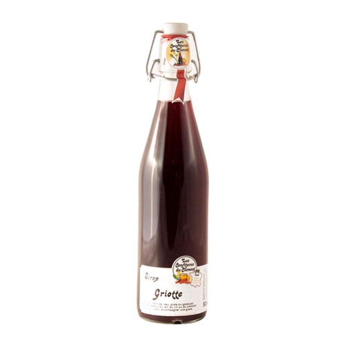 Les Confitures du Climont Sauerkirsch Sirup - Handgefertigt im Elsass, 0,5 Liter