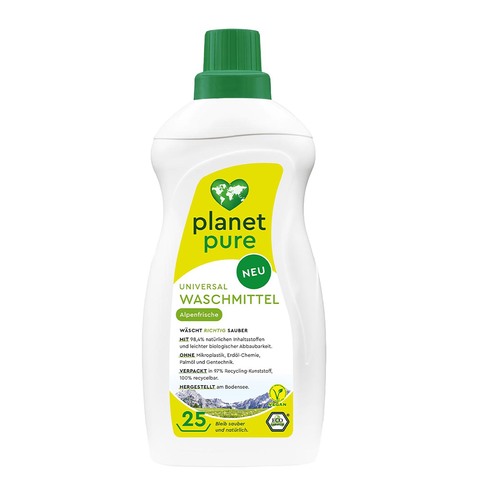 PLANET PURE Universal Waschmittel Alpenfrische: Nat�rlich, Effektiv 25WL