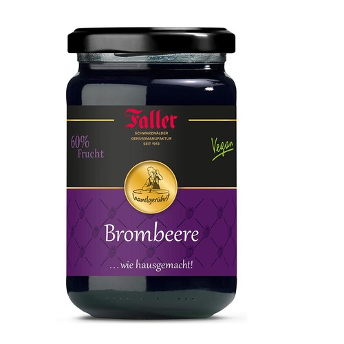 Faller Brombeer-Konfit�re extra: Hausgemachter Genuss, 60% Frucht, 330g