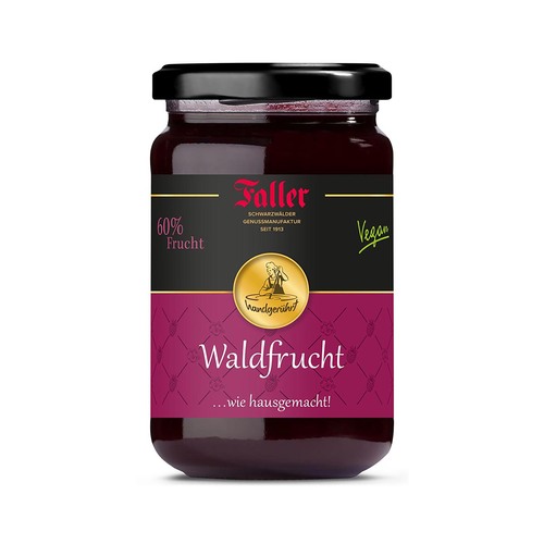 Faller Waldfrucht-Konfit�re: Schwarzw�lder Genuss, 60% Frucht, 330g Handwerkskunst