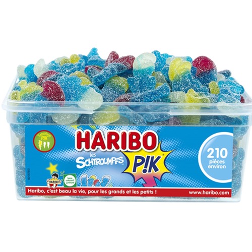 Haribo Les Schtroumpf Pik 1,2 kg - Saure Schl�mpfe f�r gro�en Naschspa�!