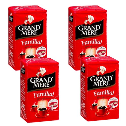 Kaffee Grand M�re Familial, gemahlener Kaffee aus Frankreich, 4 x 250g