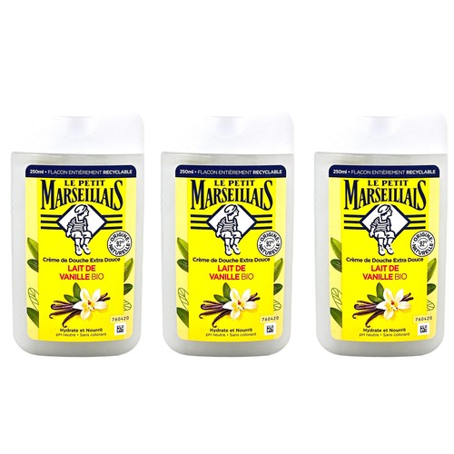 Le Petit Marseillais Duschgel mit Vanillemilch - 3x 250 ml Packung