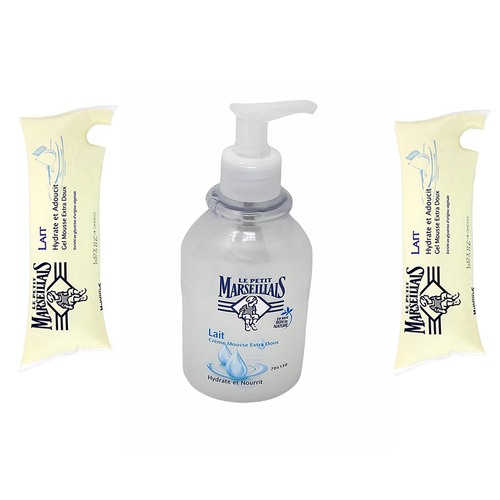 Le Petit Marseillais Fl�ssigseife mit Milch 300ml + 2x250ml Nachf�llpack - Sanfte Pflege