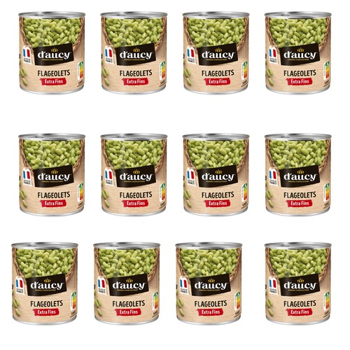daucy Flageolets Gr�ne Bohnenkerne Extra Fein - 12 x 400g Dose, zart und vielseitig