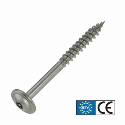 Tellerkopfschraube Edelstahl A2, TX Antrieb, mit ETA Zulassung