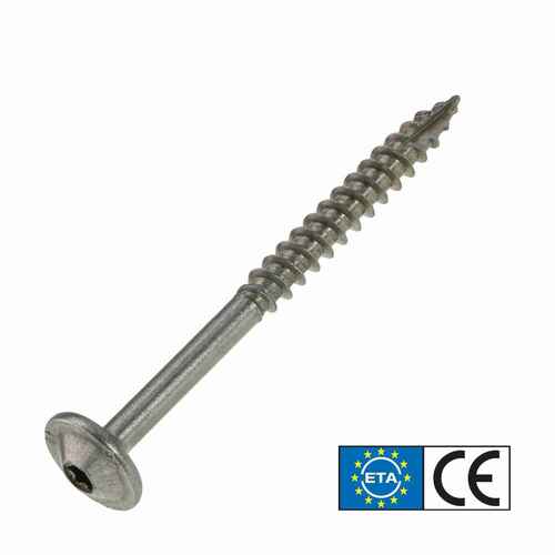 Tellerkopfschraube Edelstahl A2, TX Antrieb, mit ETA Zulassung