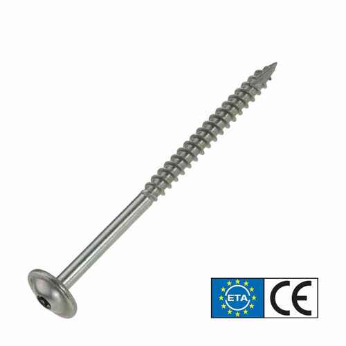 Tellerkopfschraube Edelstahl A2, TX Antrieb, mit ETA Zulassung