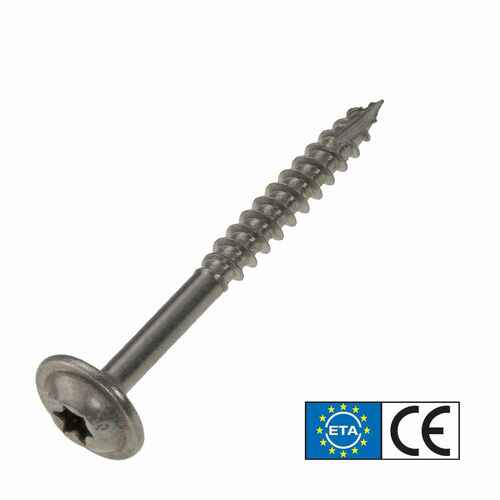 Tellerkopfschraube Edelstahl A2, TX Antrieb, mit ETA Zulassung