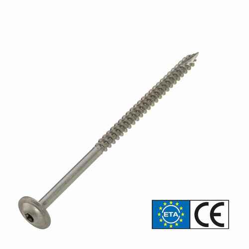 Tellerkopfschraube Edelstahl A2, TX Antrieb, mit ETA Zulassung