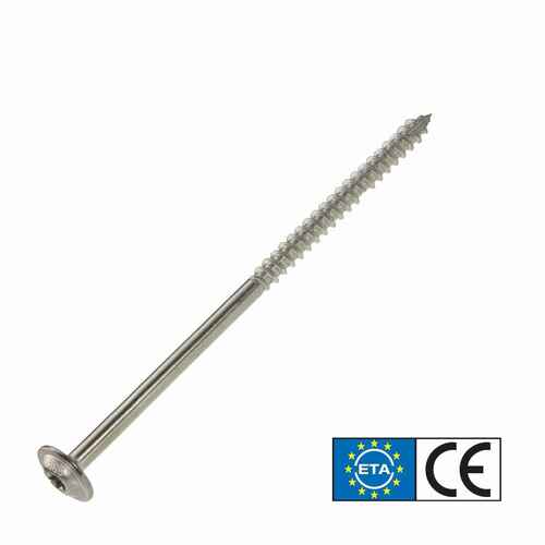 Tellerkopfschraube Edelstahl A2, TX Antrieb, mit ETA Zulassung