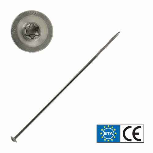 Tellerkopfschraube Edelstahl A2, TX Antrieb, mit ETA Zulassung