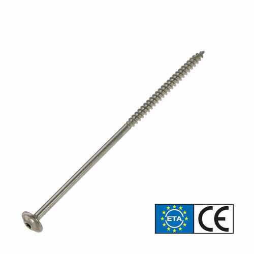 Tellerkopfschraube Edelstahl A2, TX Antrieb, mit ETA Zulassung