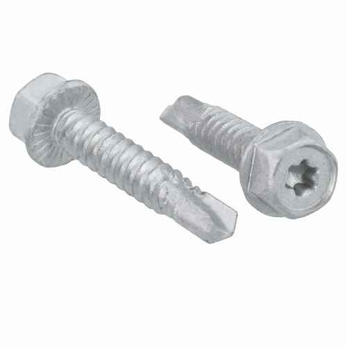 SCREW REBEL Sechskant-Bohrschraube SW10 + TX25 - Ru verzinkt - mit Bremsrippen - Bohrleistung 6 mm - �hnlich DIN 7504