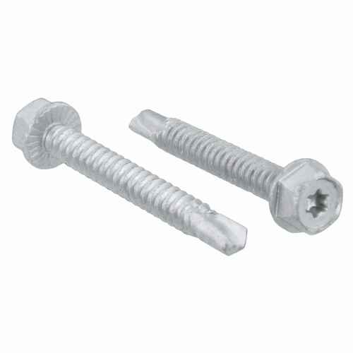 SCREW REBEL Sechskant-Bohrschraube SW10 + TX25 - Ru verzinkt - mit Bremsrippen - Bohrleistung 6 mm - �hnlich DIN 7504