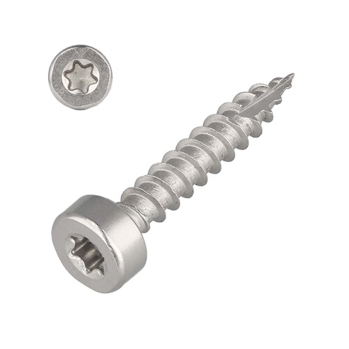 Terrassen-Gleiter-Schrauben (Klemmschrauben) Edelstahl C1 geh�rtet - 4,2 x 24 mm - TX20 - f�r Abstandshalter & Distanzleisten - 100 St�ck