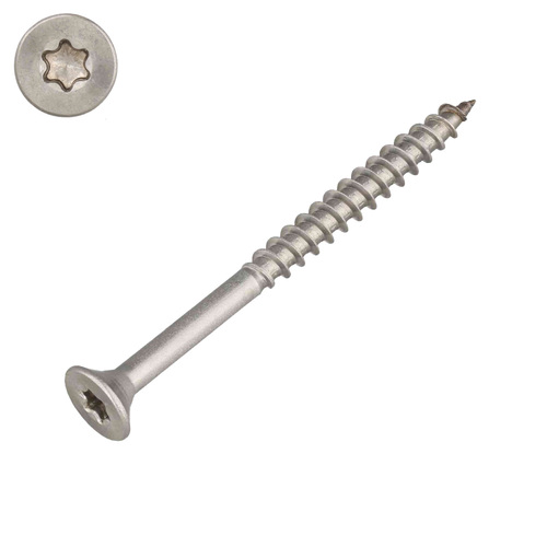 Spanplattenschraube Edelstahl A2, Teilgewinde, Senkkopf, ETA Zulassung, TX Antrieb 