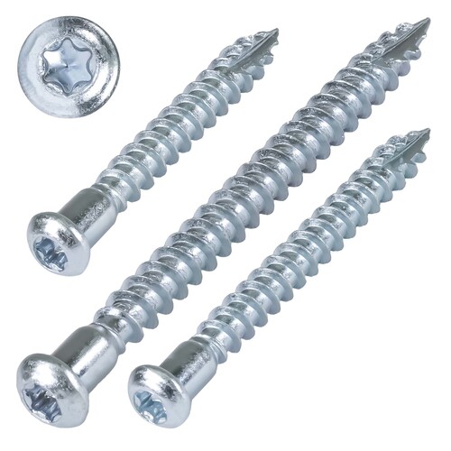 Holzverbinderschrauben Winkelbeschlagschraube Kammschraube mit ETA, hell verzinkt, 5 mm, TX20