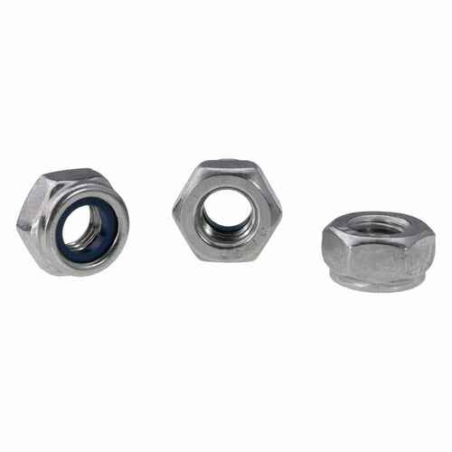 DIN 985 Sechskantmuttern - niedrige Form - selbstsichernd - Edelstahl A2 - metrisches Gewinde