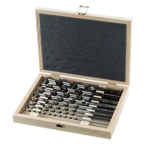 FAMAG Schlangenbohrer 8-teilig im Holzkasten. GL 235 mm   6,8,10, 12, 14, 16, 18, 20 mm Set